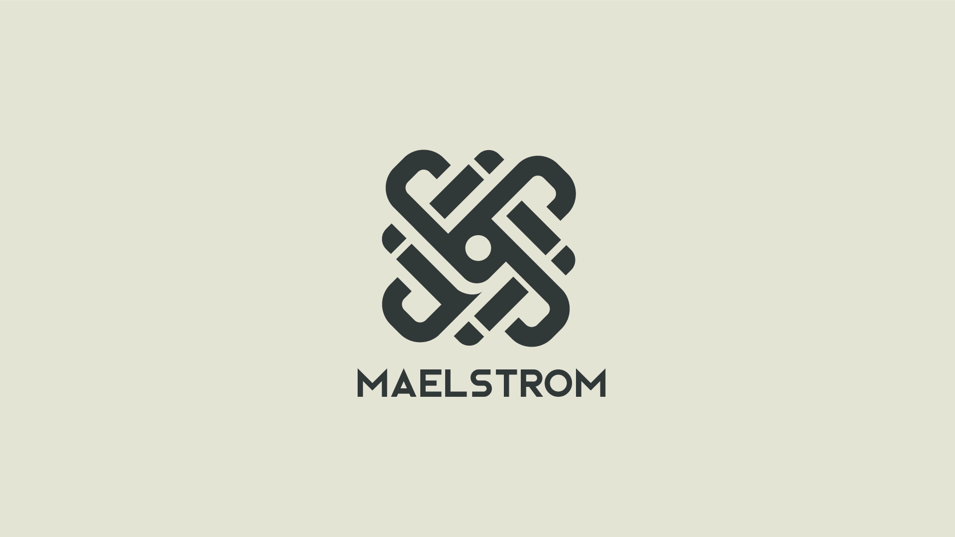 Maelstrom Creatives brand application — dark variant